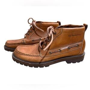H.S. Trask Mens Size 8M Brown Leather Vibram Lug Sole Boots